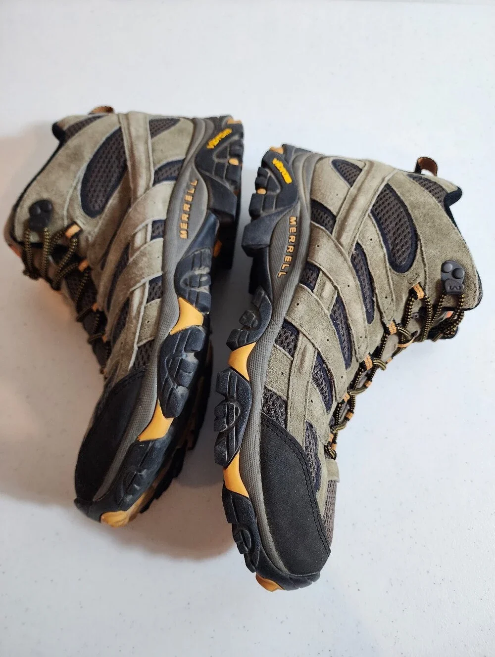 Merrell Mid Moab 2 J06045 Mid Ventilator Brown Suede Hiking Boots Men's US 12